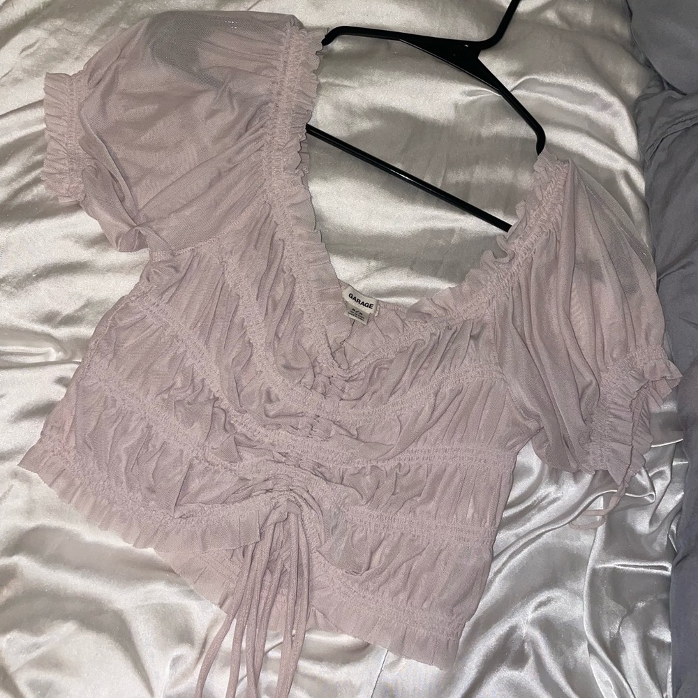 Mesh Garage Crop Top NWT